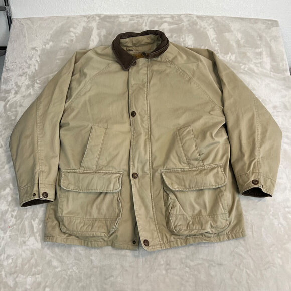 VTG Aberdeen Jacket Mens XL Tan Chore Coat Barn Outdoors Field Flannel Lined - Picture 1 of 16